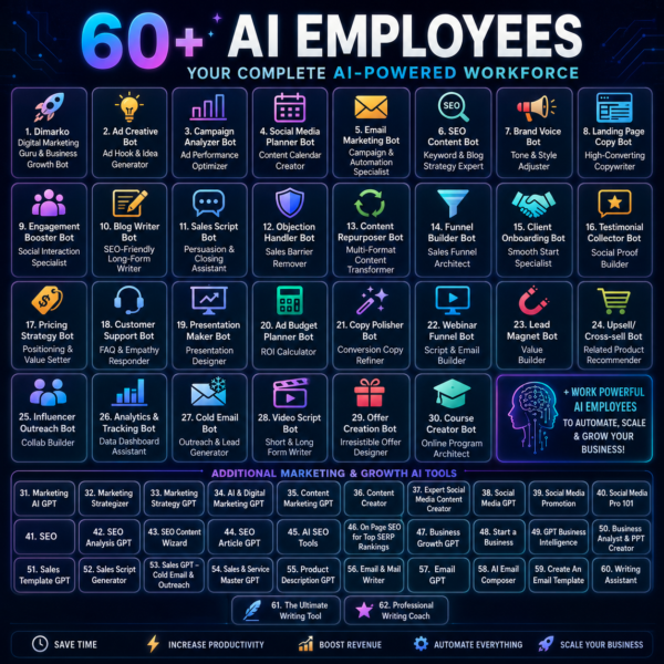 60+ AI Employees