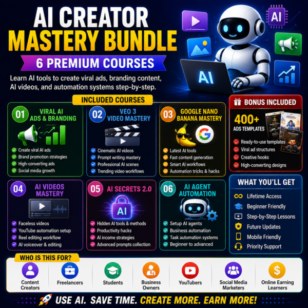 AI Video creator mastery bundle promotion