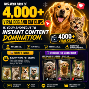 5000 Viral Dog & Cat Clips Bundle